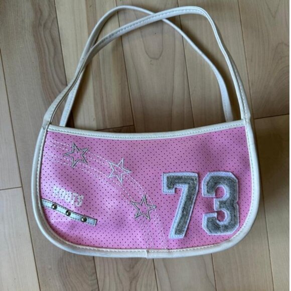 Vintage Y2K Roots mini shoulder bag in pastel pink - Picture 2 of 7